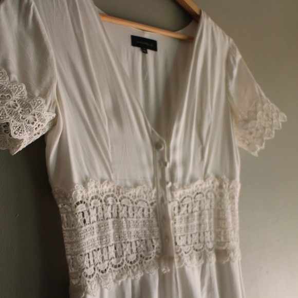 FLASH🌈SALE Lace Crochet White Boho Jumpsuit - Picture 7 of 8